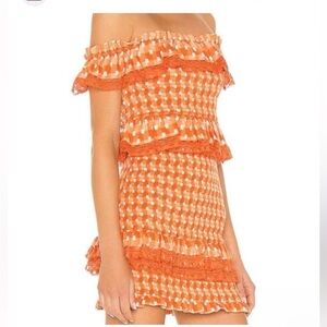 Tularosa Tangerine Ruffle Dress